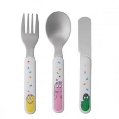 -Set de couverts pour enfant - PETIT JOUR - Barbapapa - Inox - Multicolore - A partir de 12 mois