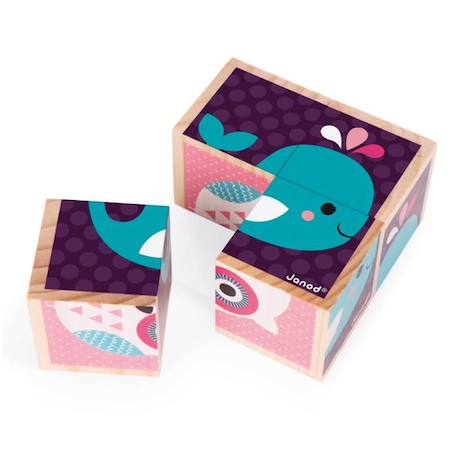 Cubes en bois : Mes Premiers Cubes : Bébés Animaux aille Unique Coloris Unique BEIGE 2 - vertbaudet enfant 