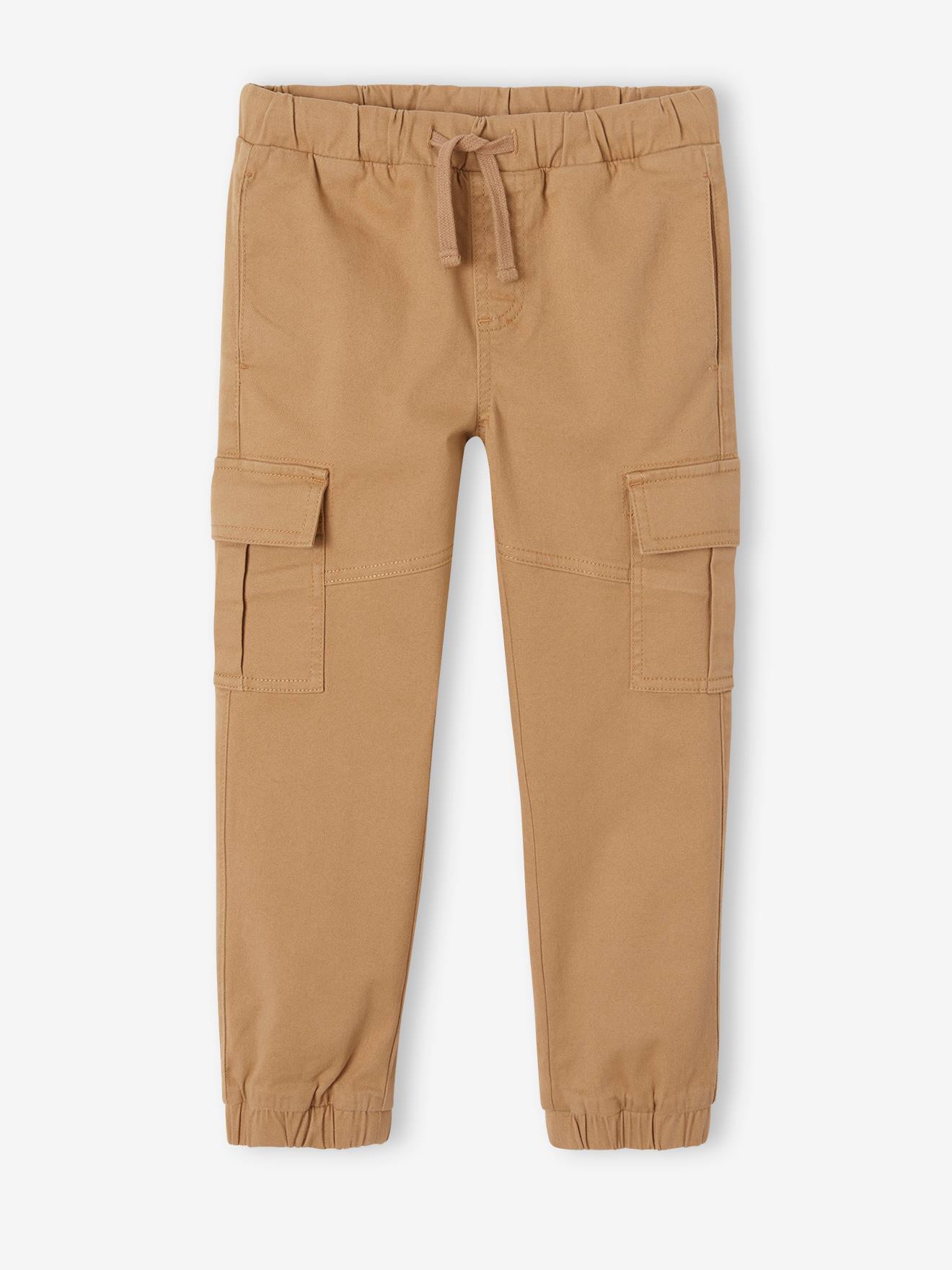 Pantalon garçon battle facile à enfiler taupe