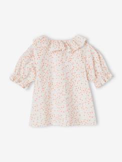 -Blouse à collerette en gaze de coton fille