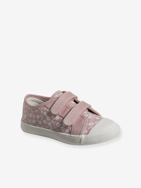 Baskets Scratch Fille Vertbaudet - Toile Imprimé Fleurs - Taille 27