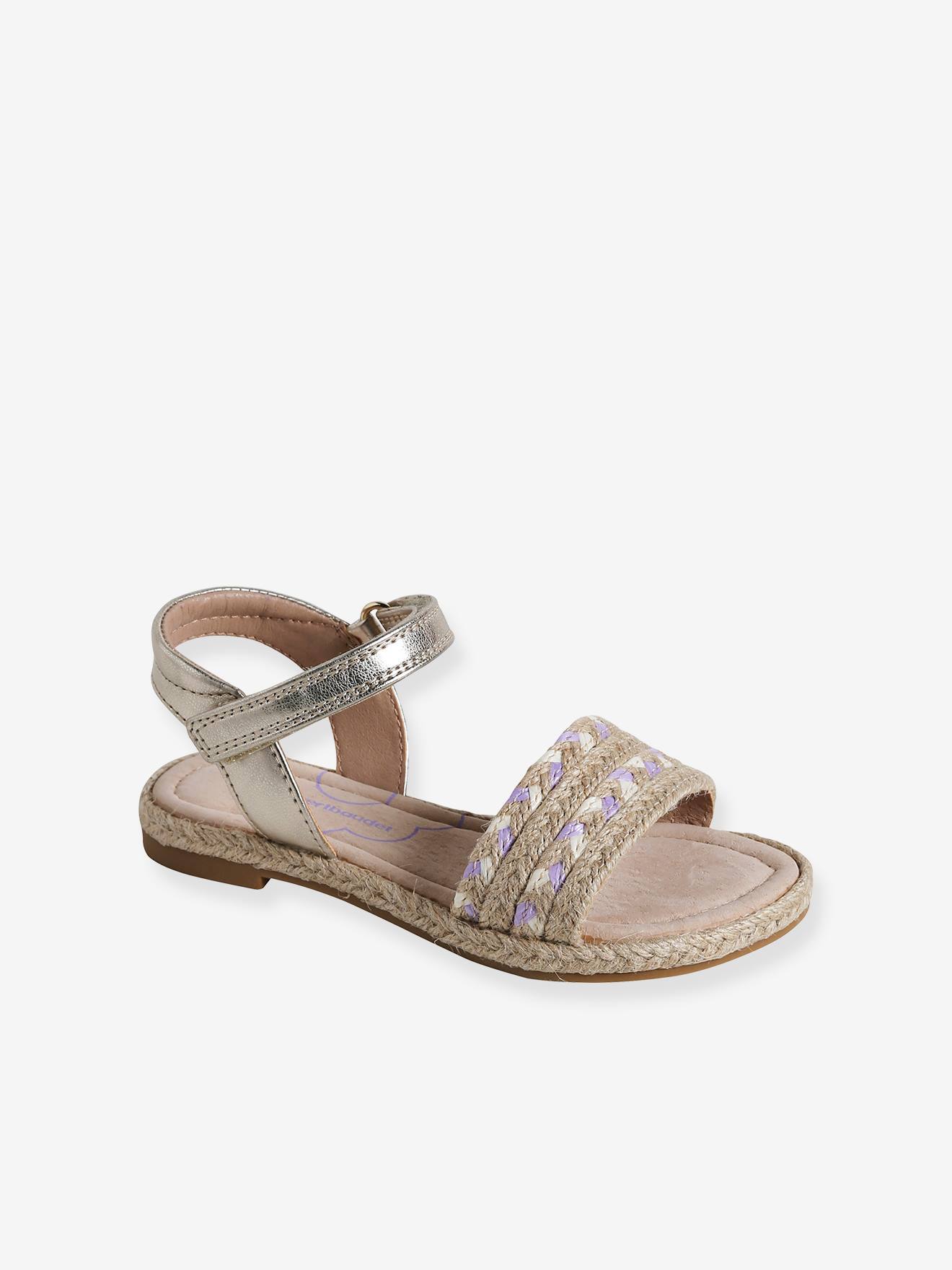 Sandales scratchées enfant collection maternelle beige imprimé