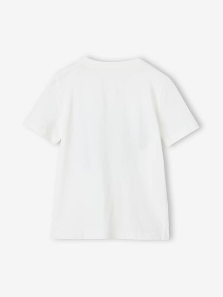 T-shirt imprimé Basics garçon manches courtes blanc+BLEU AQUA+bleu nuit+bleu roi+écru+jaune+menthe+vert sauge 3 - vertbaudet enfant 