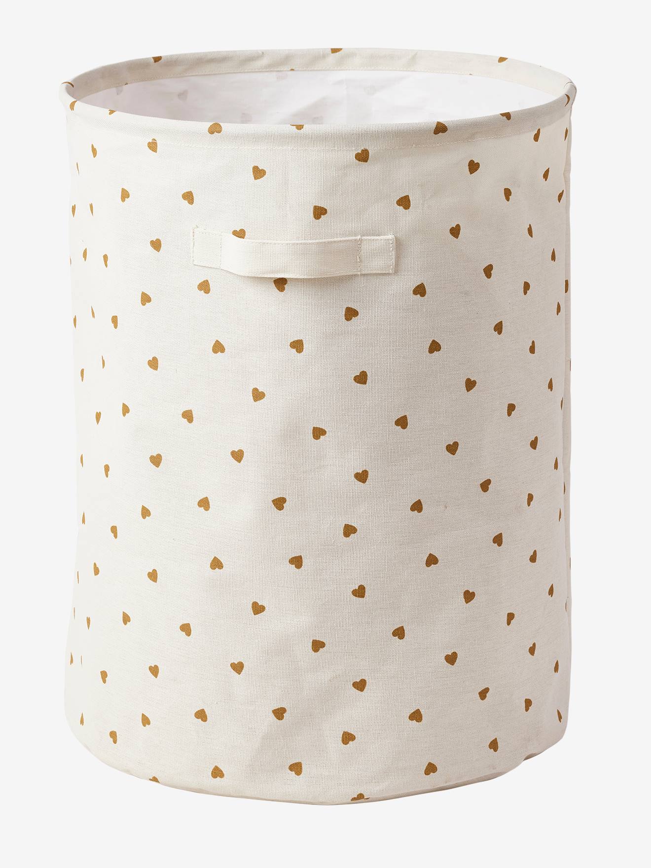 Panier de rangement blanc imprimé (Vertbaudet) - Image 1
