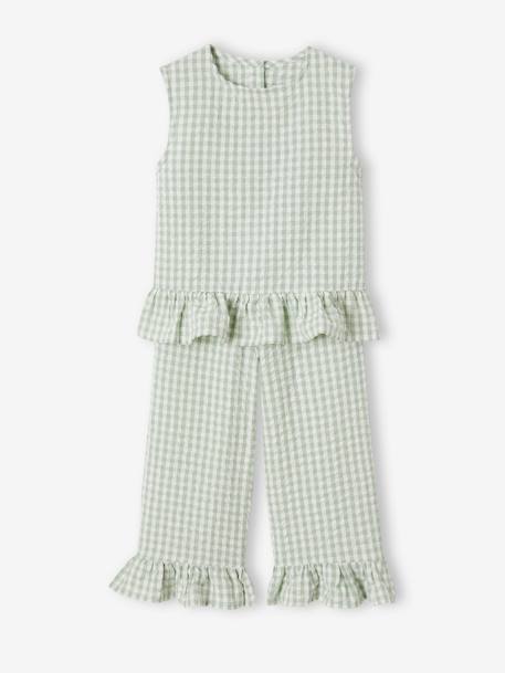 Ensemble fille blouse pantalon 7/8ème   - vertbaudet enfant