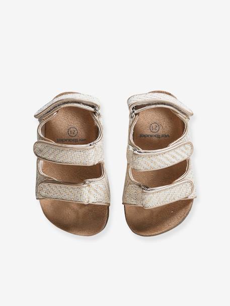 Sandales Bébé Vertbaudet Brodées Blanc | Semelle Antidérapante | Témoin De Croissance | Confort Et Protection