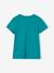 Tee-shirt à message Basics fille bleu ciel+bleu pâle+corail+écru+fraise+marine+rose bonbon+rouge+vanille+vert sapin 36 - vertbaudet enfant 