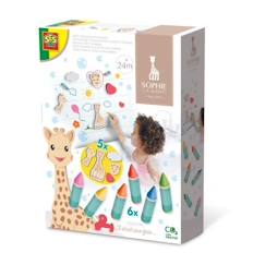 Jouet-Jeux de plein air-Sophie la girafe - Crayons de couleur pour le bain et formes