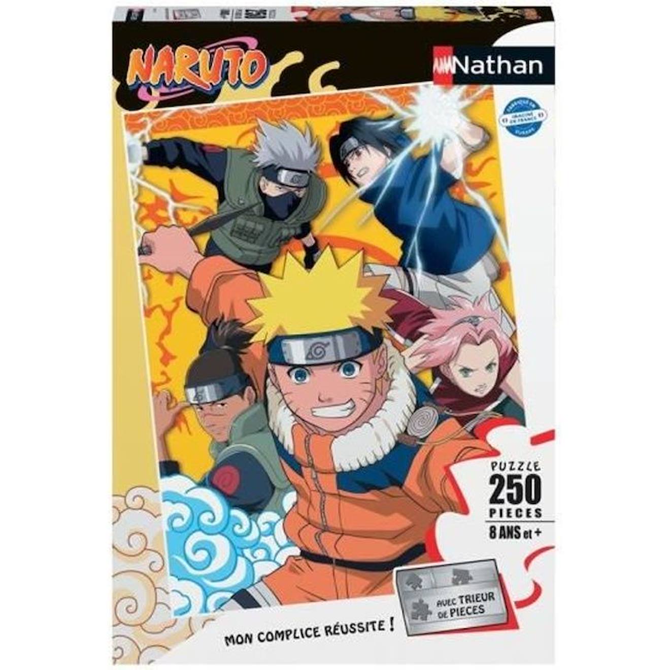Nathan - Puzzle 250 Pièces - Naruto À L'académie Des Ninjas Jaune