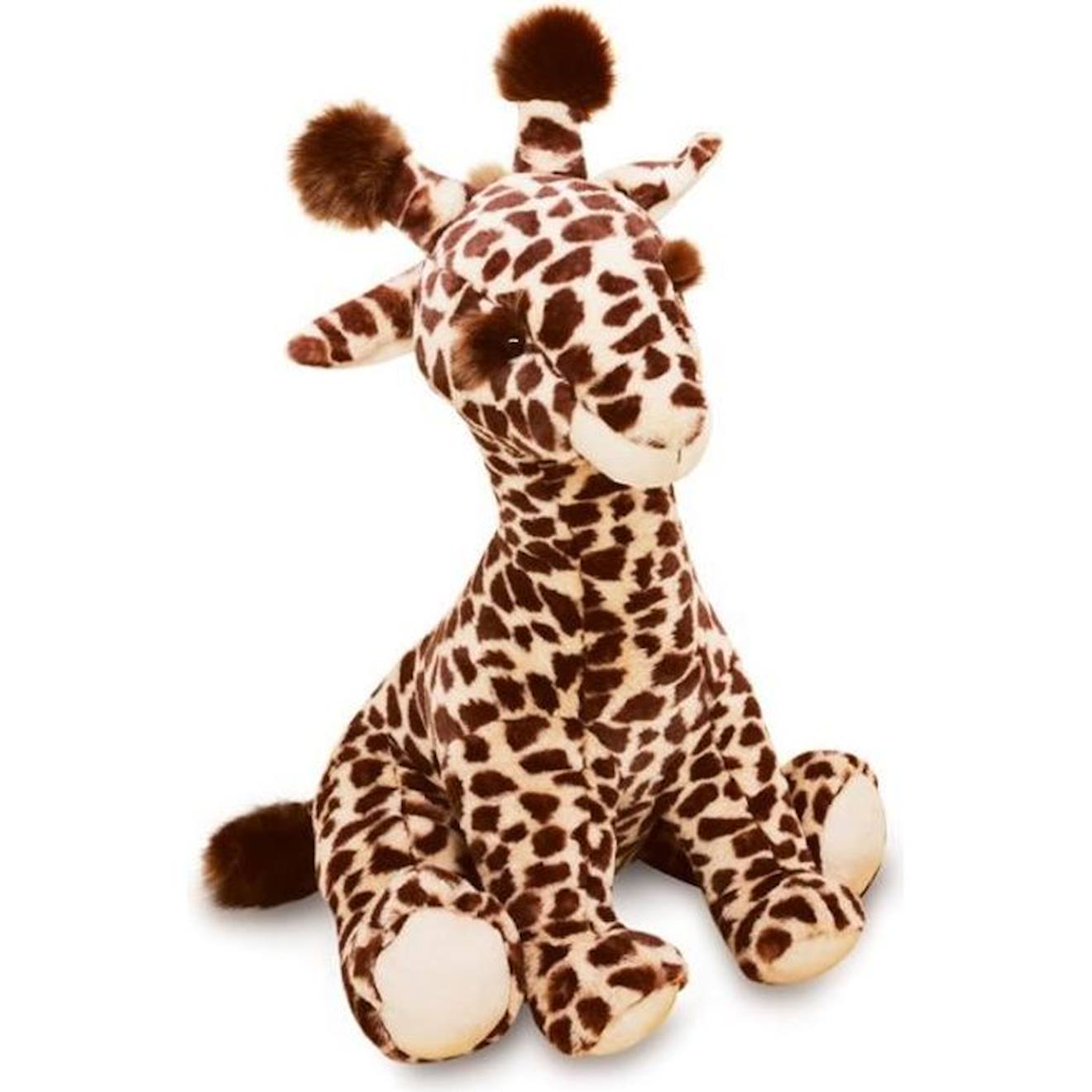 Peluche avec doudou personnalisé - Girafe couleurs savane