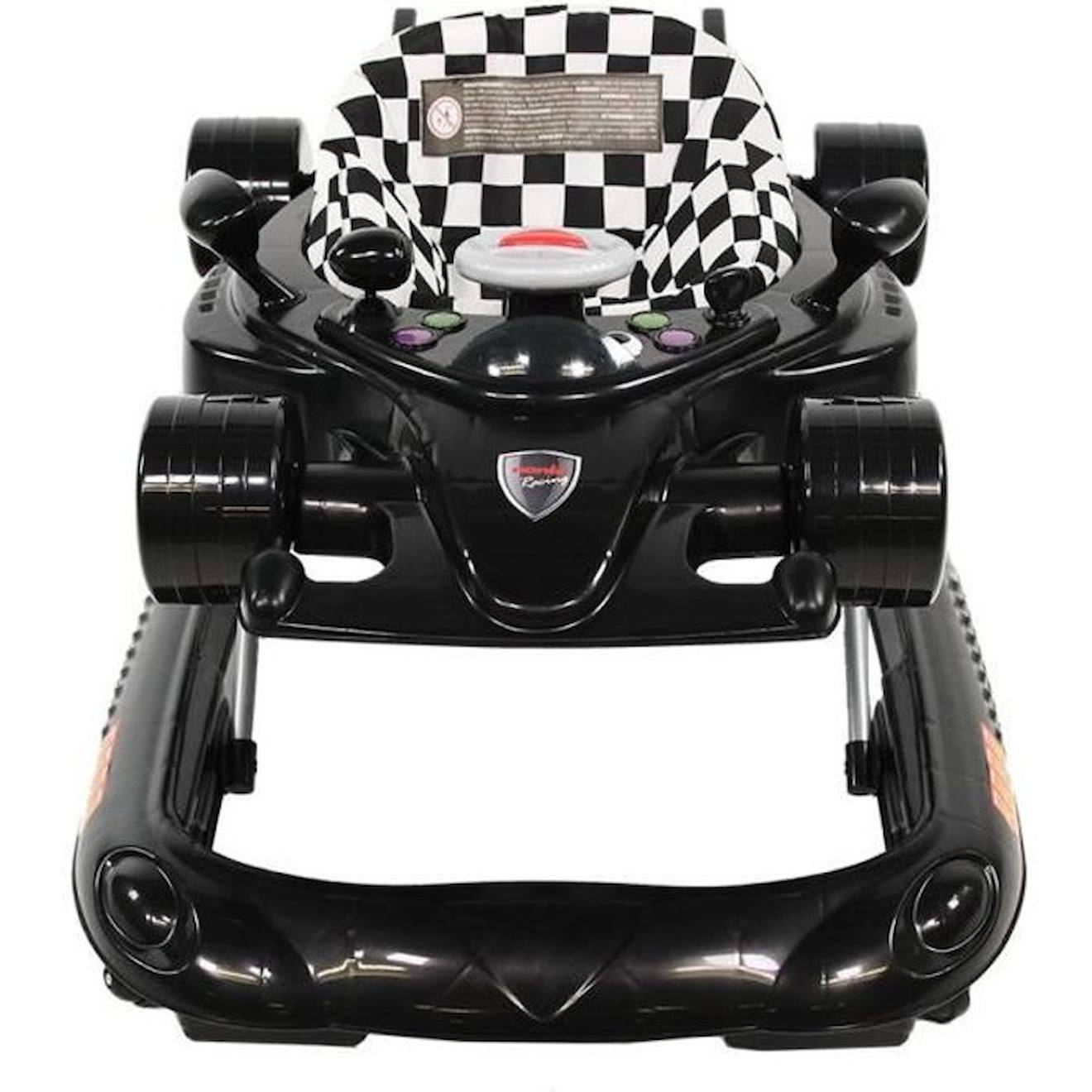 Nania Trotteur Racing - Réglable En Hauteur - Tablette D'éveil - 9-24 Mois - 0 À 15 Kg - Noir Noir