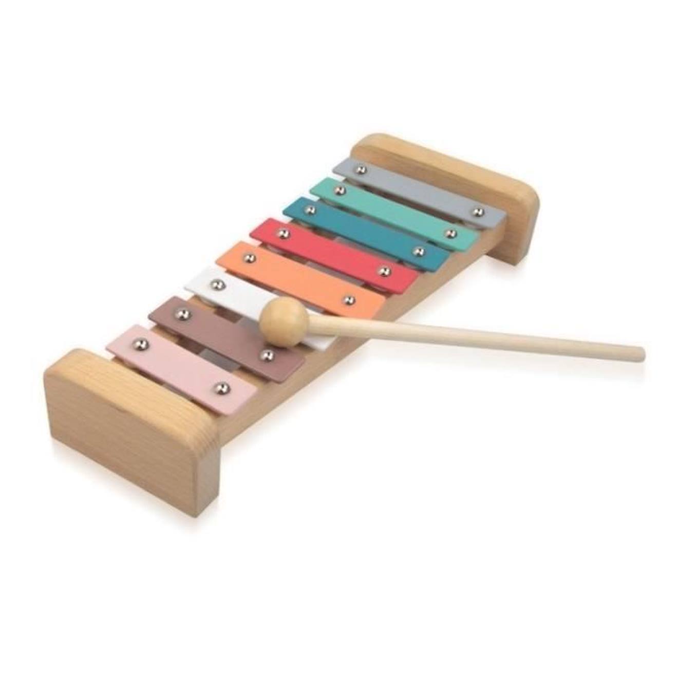Xylophone en bois pour enfant personnalisé - Pois multicolores