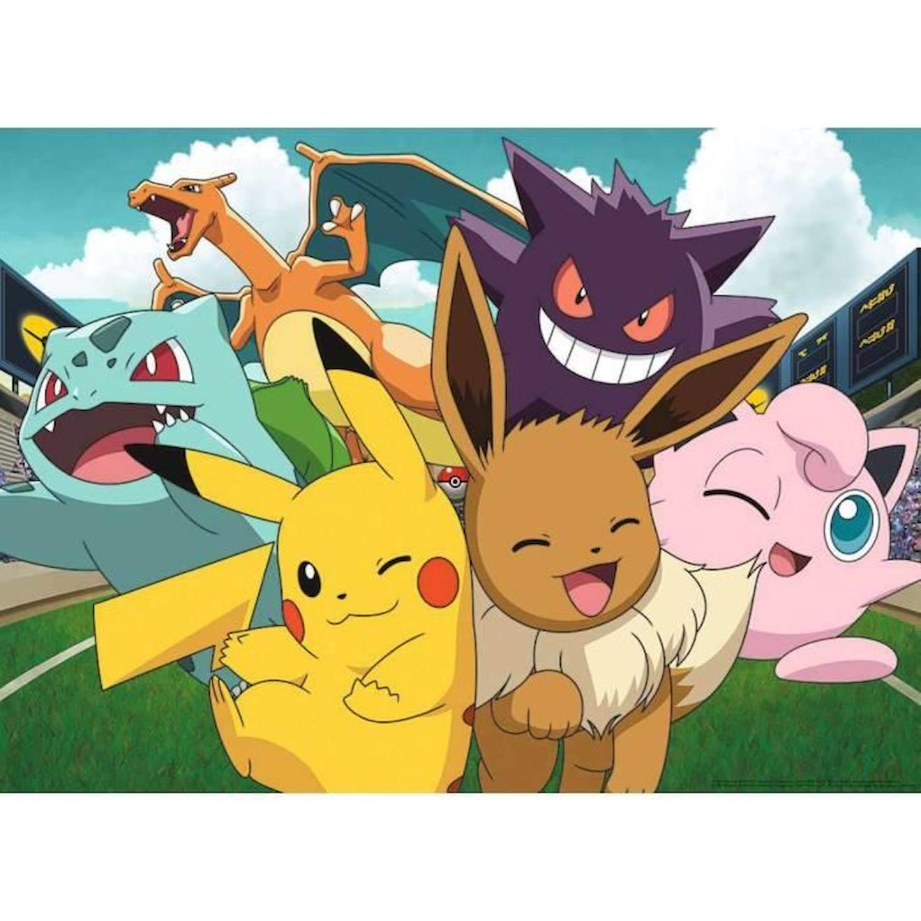 Puzzle 100 Pièces - Nathan - Pikachu Et Les Pokémon - Dessins Animés Et Bd - Enfant - Mixte - Vert V