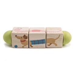 Tender Toys Cubes à torsion Bois d'animal junior 16,5 x 4 x 4 cm  - vertbaudet enfant