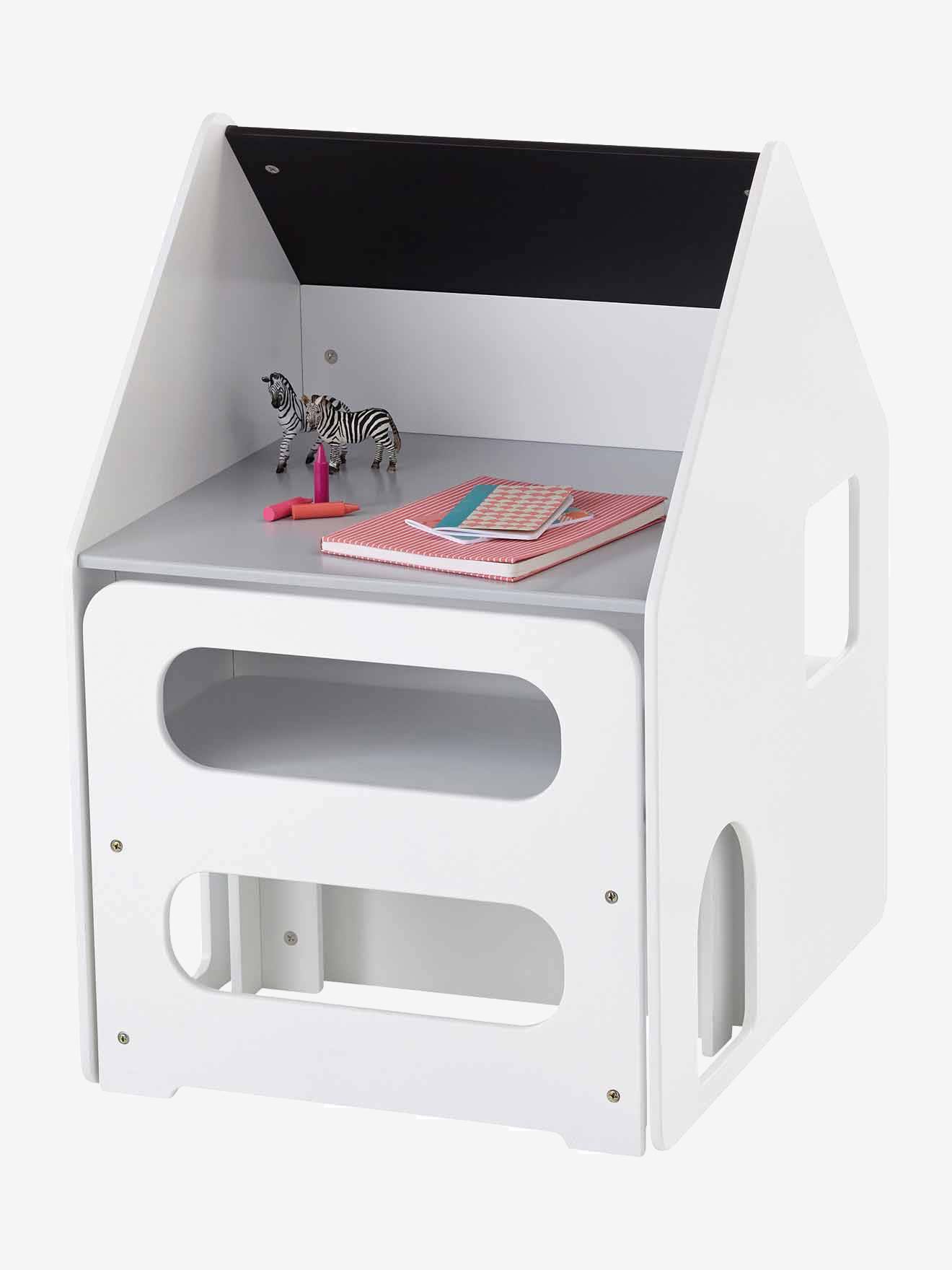 Combiné maternelle bureau + chaise Casaburo blanc/gris