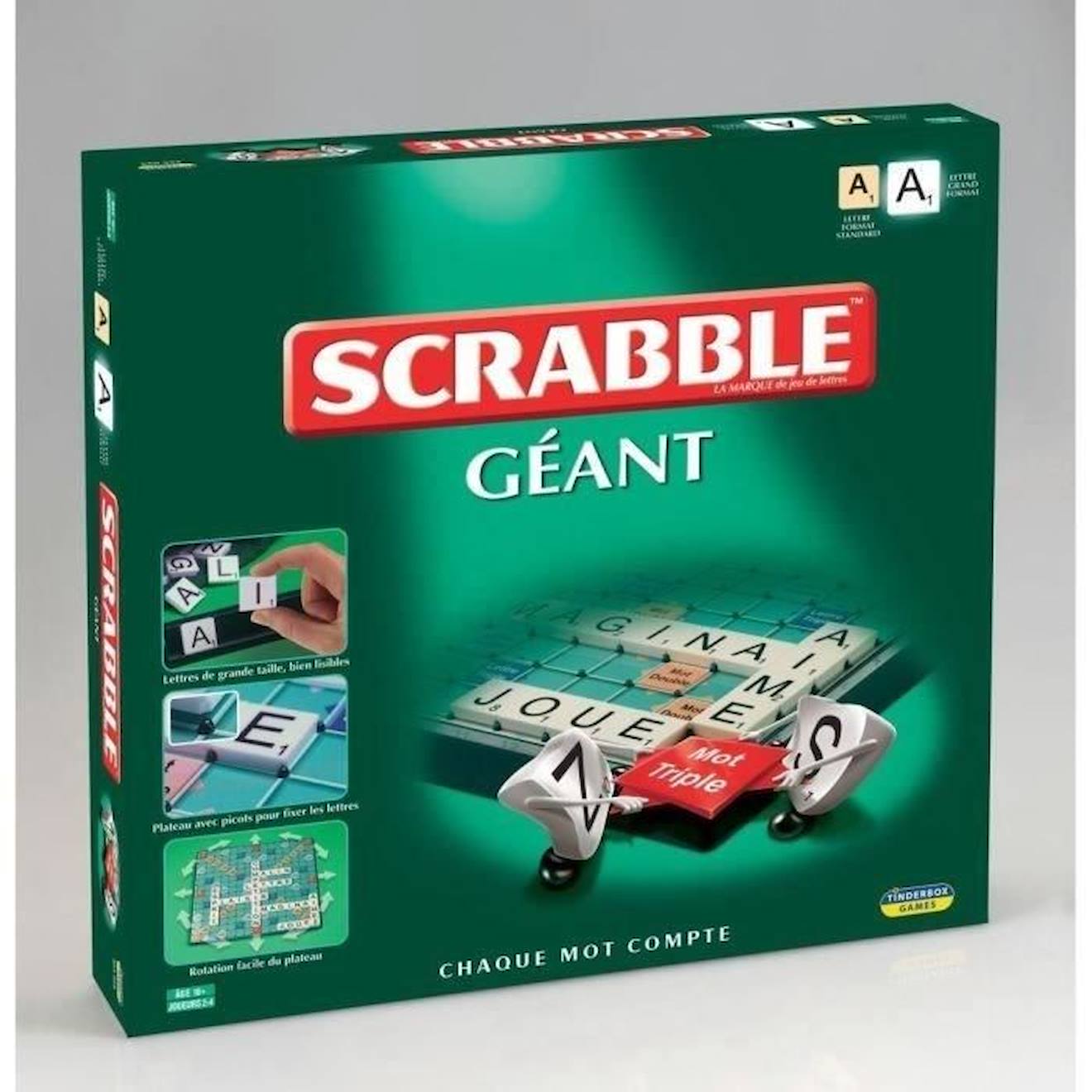 Scrabble Géant - Jeu De Société - Mégableu Blanc