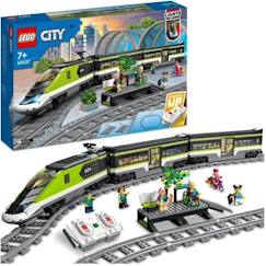 -LEGO City Le Train de Voyageurs Express - Jouet de Train Télécommandé - Phares Fonctionnels - Enfants 7 Ans