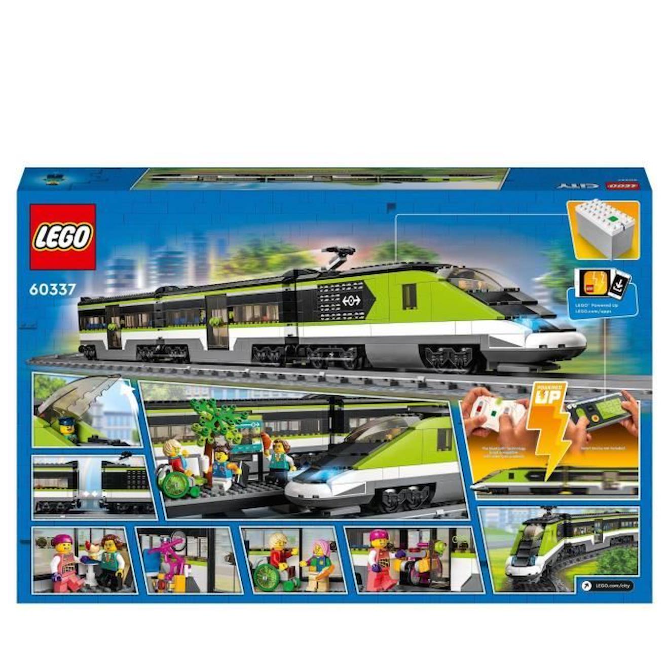 LEGO City Le Train de Voyageurs Express - Jouet de Train Télécommandé -  Phares Fonctionnels - Enfants 7 Ans bleu - Lego