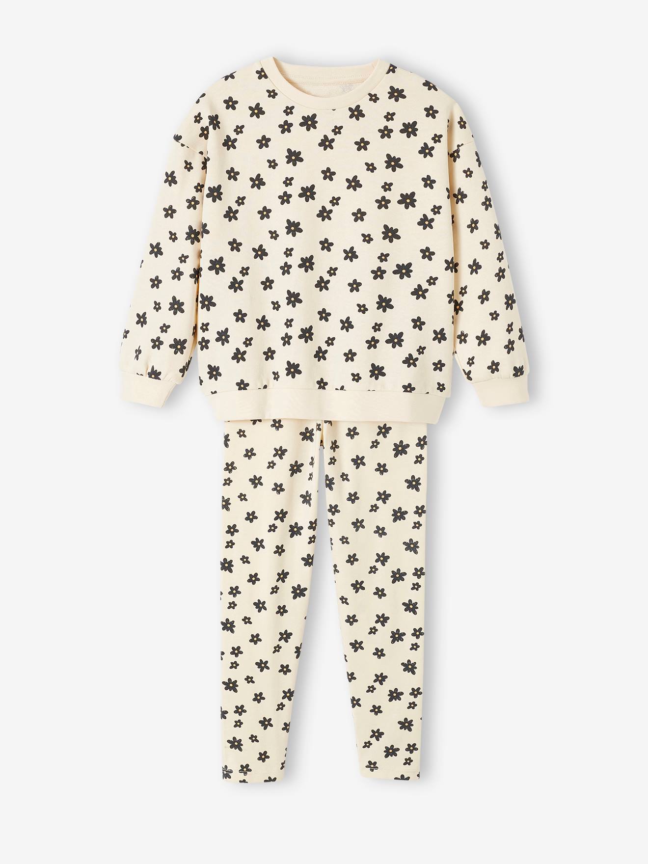 Ensemble sweat + legging fille écru