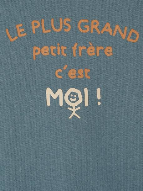 T-shirt à message bébé manches longues beige+blanc+bleu canard 12 - vertbaudet enfant 
