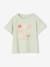 T-shirt fille animation relief et détails irisés fille abricot+bleu ciel+encre+rayé marine+vert amande 14 - vertbaudet enfant 