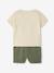 Ensemble T-shirt imprimé + short baggy bébé blanc+kaki 13 - vertbaudet enfant 