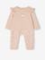 Ensemble bébé sweat et pantalon argile+écru+gris chiné+rose nude 22 - vertbaudet enfant 