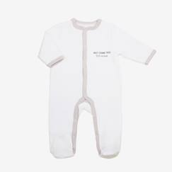 -Pyjama bébé TROIS KILOS SEPT - Blanc - Molletonné et doux - Doublé peluche