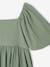Robe cérémonie smocks dos fille en tissu reliéfé rose pâle+vanille+vert sauge 12 - vertbaudet enfant 