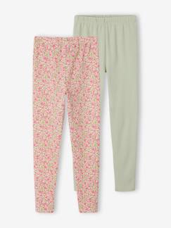 Lot de 2 leggings fille Basics  - vertbaudet enfant