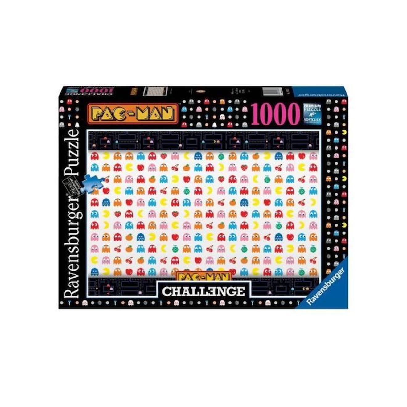Puzzle Pac-man 1000 Pièces Ravensburger - Dessins Animés Et Bd Noir