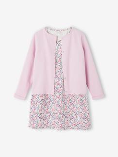 -Ensemble fille robe + gilet