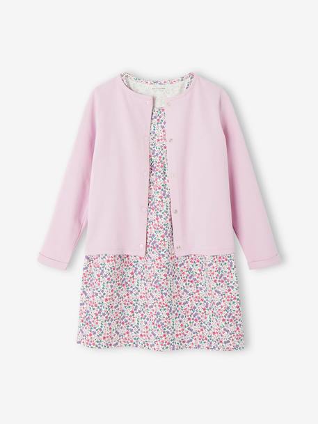 Fille-Ensemble fille robe + gilet