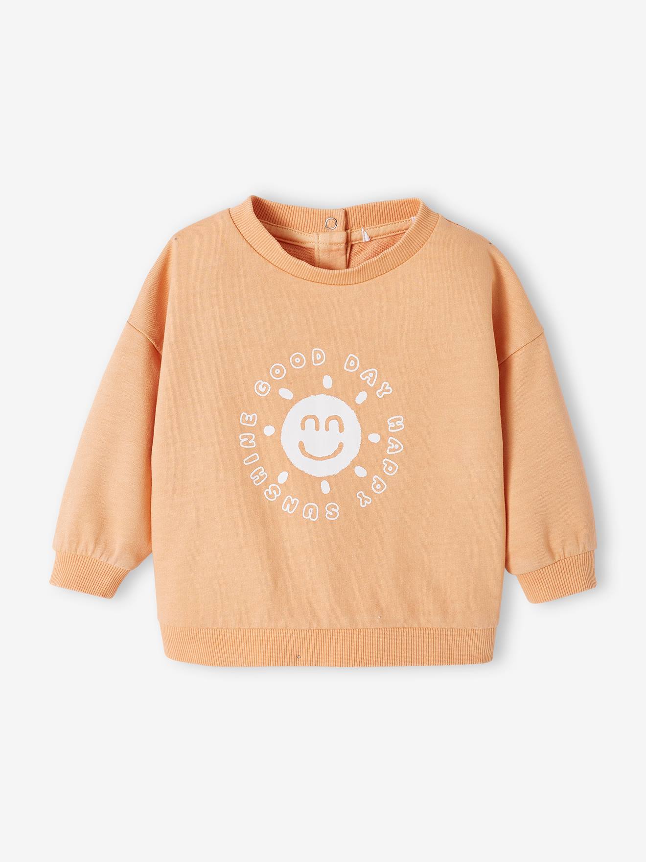 Sweat Happy Day bébé pêche