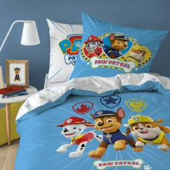 Linge de maison et décoration-Linge de lit enfant-PAT PATROUILLE TEAM. Housse de couette + Taie d'oreiller - 140 x 200 cm 100% Coton