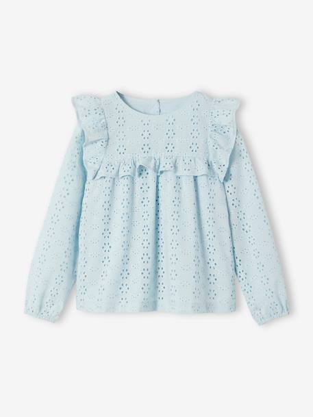 Fille-Blouse à volants en broderie anglaise fille