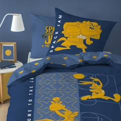 Linge de maison et décoration-Linge de lit enfant-Parure de lit imprimée 100% coton, SPACE JAM BASKET. Taille : 140x200 cm