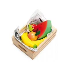 Jouet-Jeux d'imitation-Panier de Fruits en Bois - Le Toy Van - TV183 - Rouge, Vert, Jaune et Orange