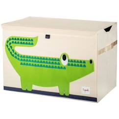 Chambre et rangement-Rangement-Coffre, rangement jouet-Coffre à jouets - 3 SPROUTS - Crocodile - Beige - Multicolore - Enfant