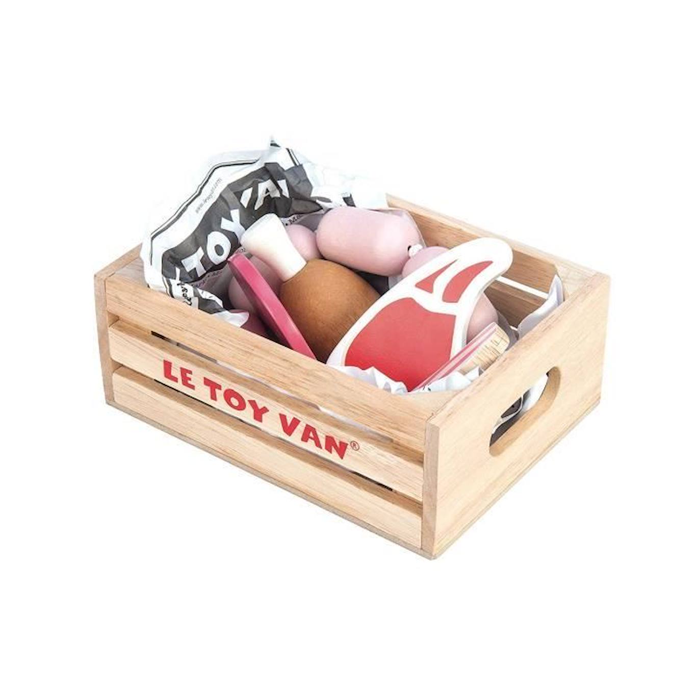 Cagette De Viandes En Bois - Le Toy Van - Le Panier De Viandes Rose