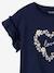 T-shirt fille motif fantaisie manches courtes volantées anthracite+jaune pâle+marine+rose pâle 12 - vertbaudet enfant 