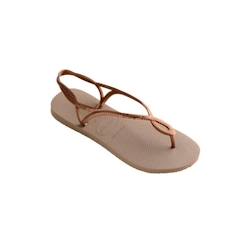 Chaussures-Tongs Enfant - Havaianas - Luna Beige Gold - Caoutchouc - Légères et Confortables
