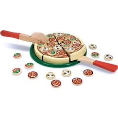 -Jeu d'imitation - MELISSA & DOUG - Pizza En Bois - Bois - Beige - A partir de 3 ans