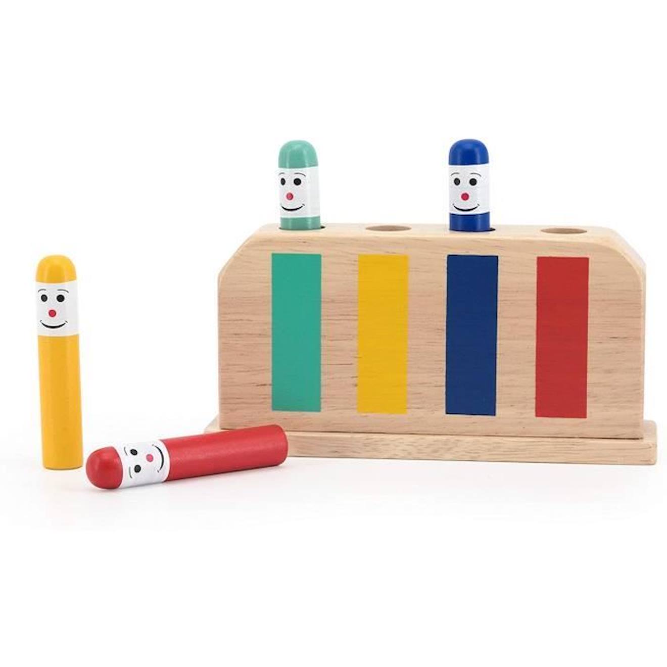 Jeu D'éveil En Bois - Asa Toys - Classique Pop Up - Multicolore - A Partir De 12 Mois Beige