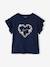 T-shirt fille motif fantaisie manches courtes volantées anthracite+jaune pâle+marine+rose pâle 10 - vertbaudet enfant 