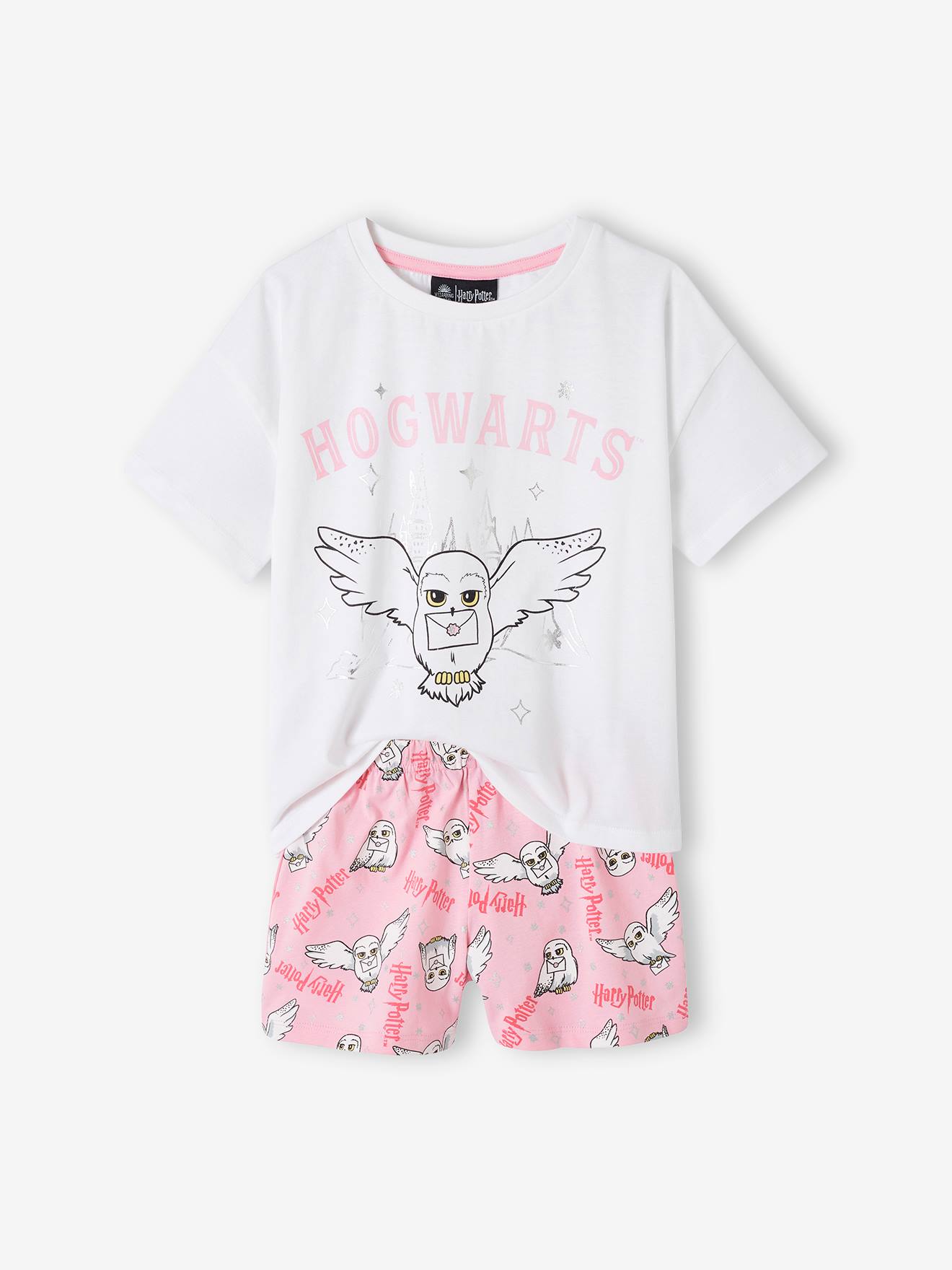 pyjashort bicolore fille harry potter® blanc/rose
