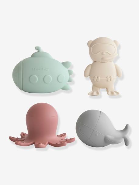 Mushie - Set de 4 Jouets pour le Bain Sealife - multicolore