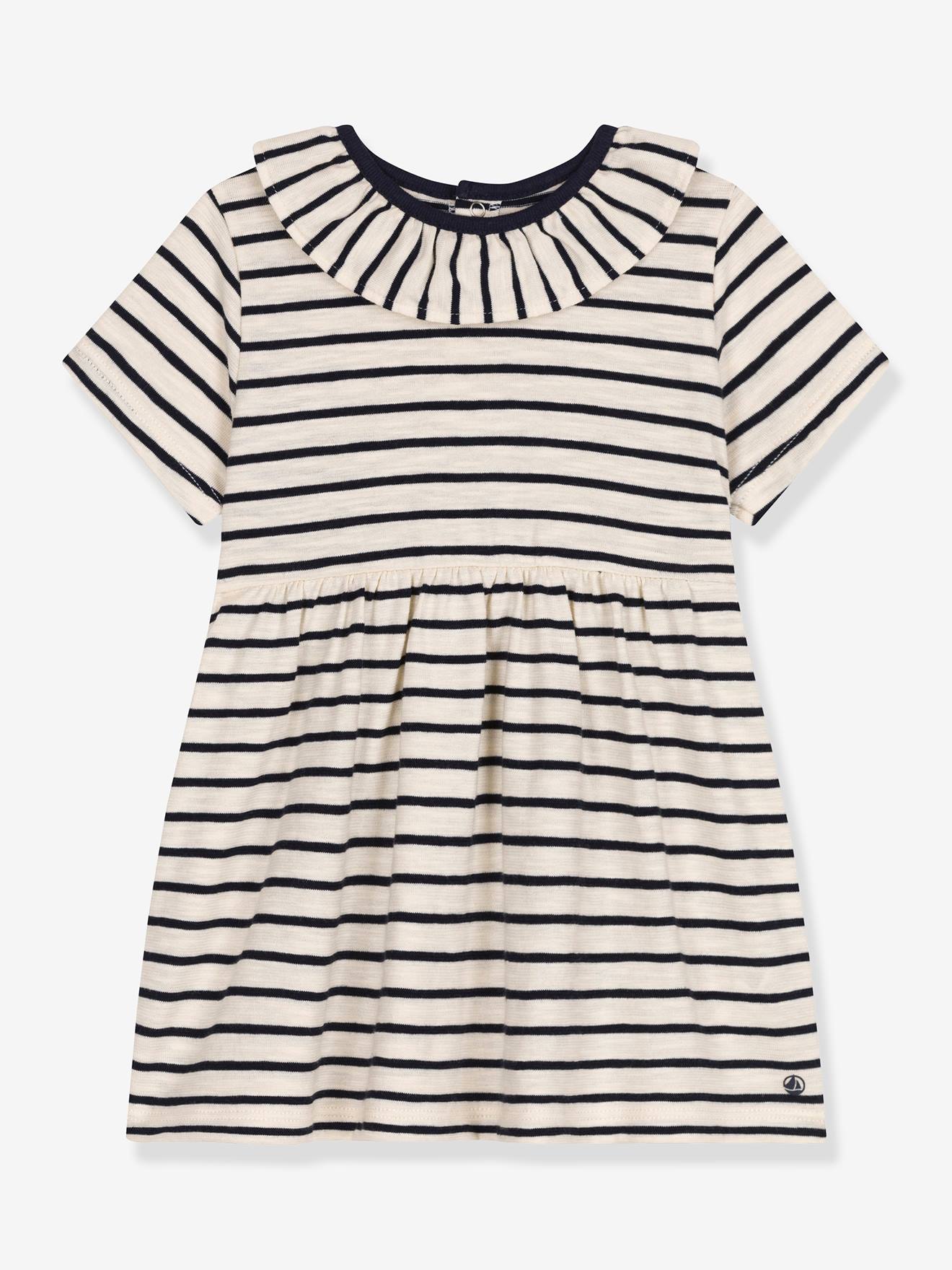 Robe raye bb beige chin 21 €
