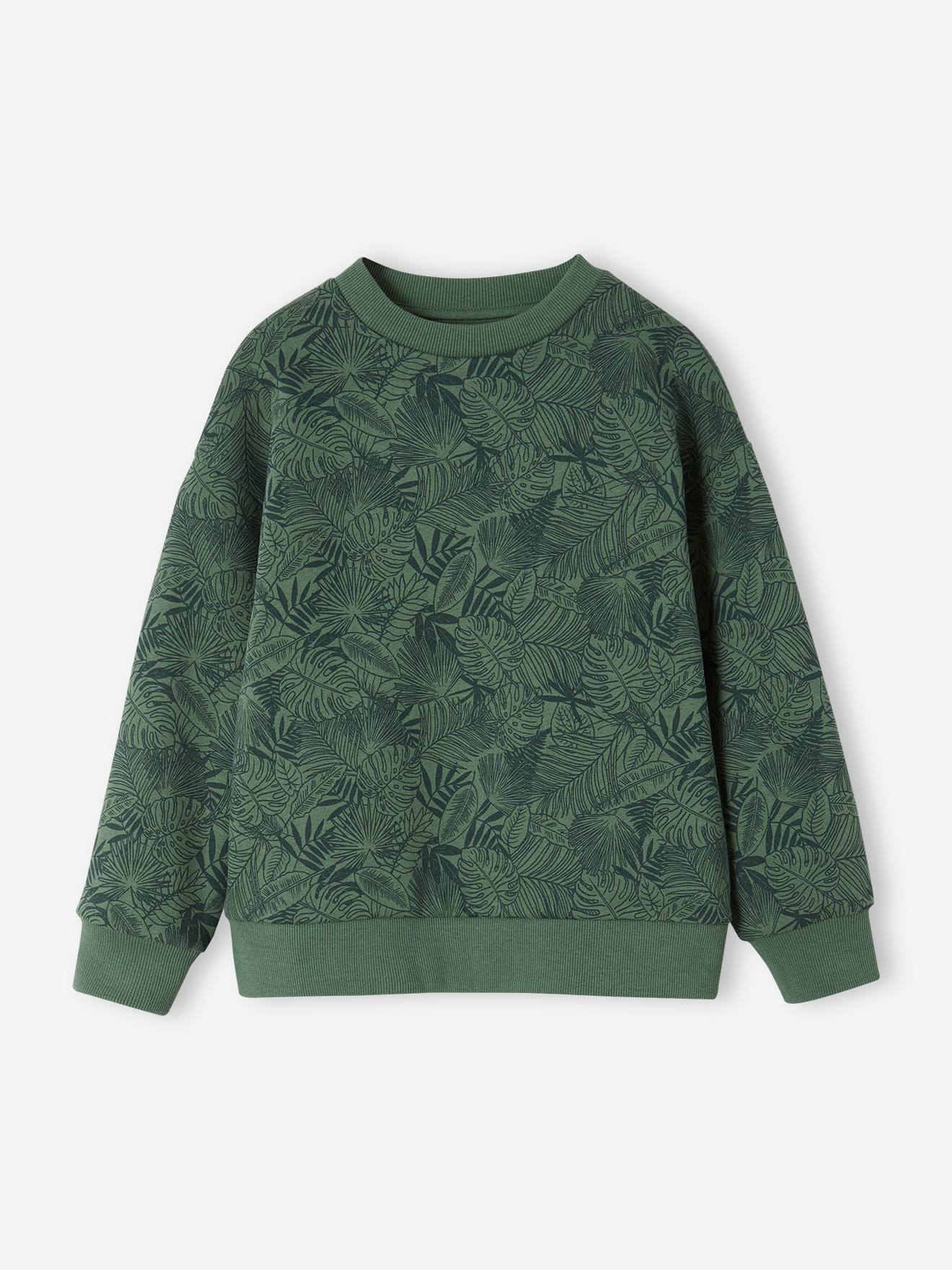 Sweat motifs crayonnés garçon vert