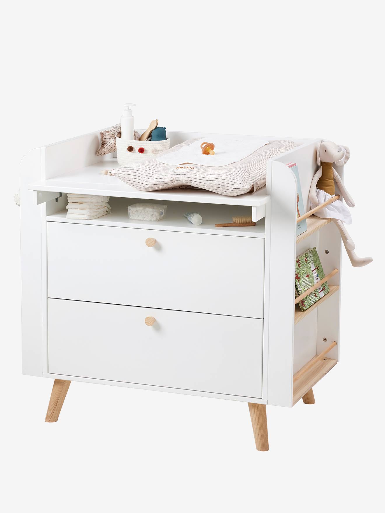 Commode à langer CONFETTI blanc (Vertbaudet) - Image 1
